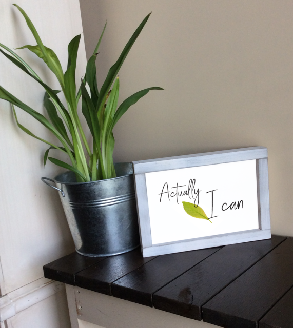 "Actually I Can" Framed art - Small 6" x 9"